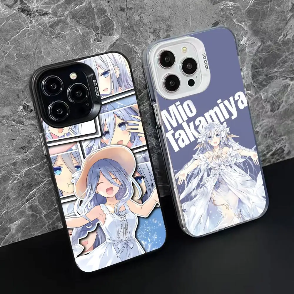 Фото Чехол для телефона Date a Live Mio Takamiya для iPhone 17 16 15 14 13 12 11 X XR XS Air Pro Max Plus, черный, цветной, серебристый №2
