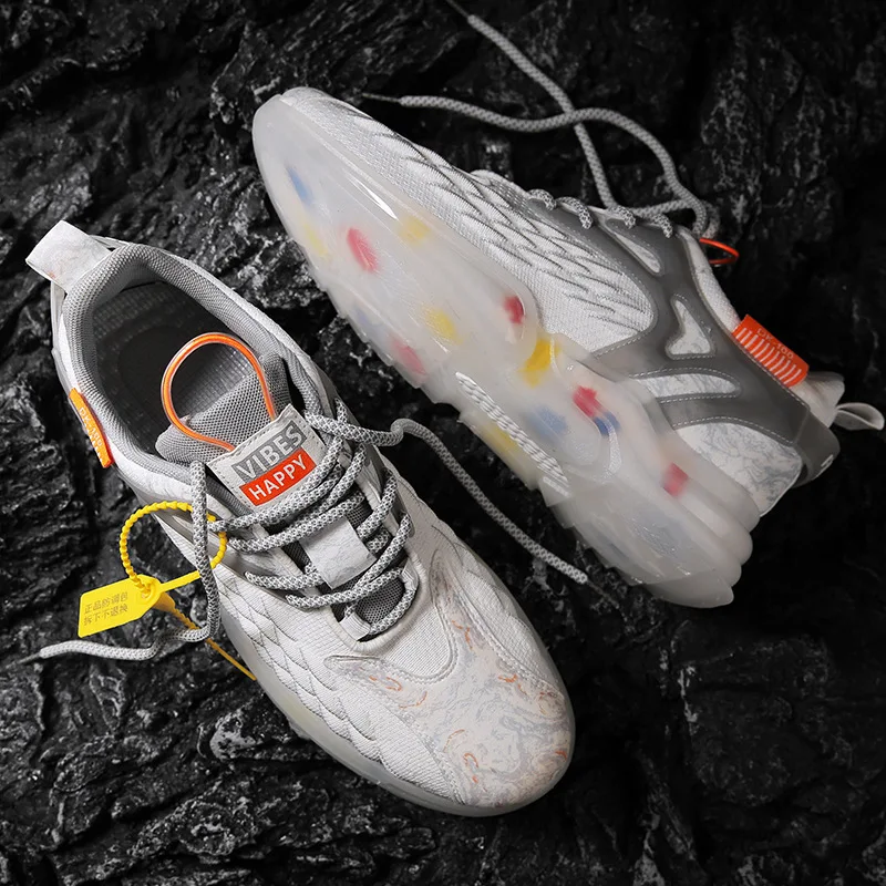 

Men Sneakers Breathable Running Shoes Outdoor Sport Fashion Comfortable Gym Platform Shoes Tenis Masculino