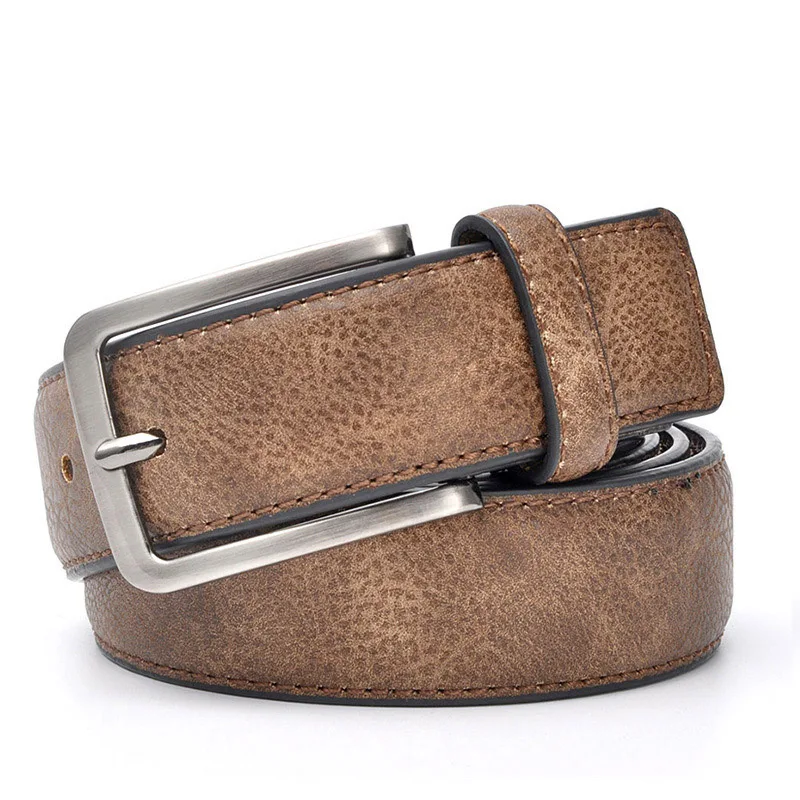 Fashionable New Pin Buckle Belt Leather Men's And Women's Luxury Brand Design Cowhide Pattern Business Travel Versatile Belt A09