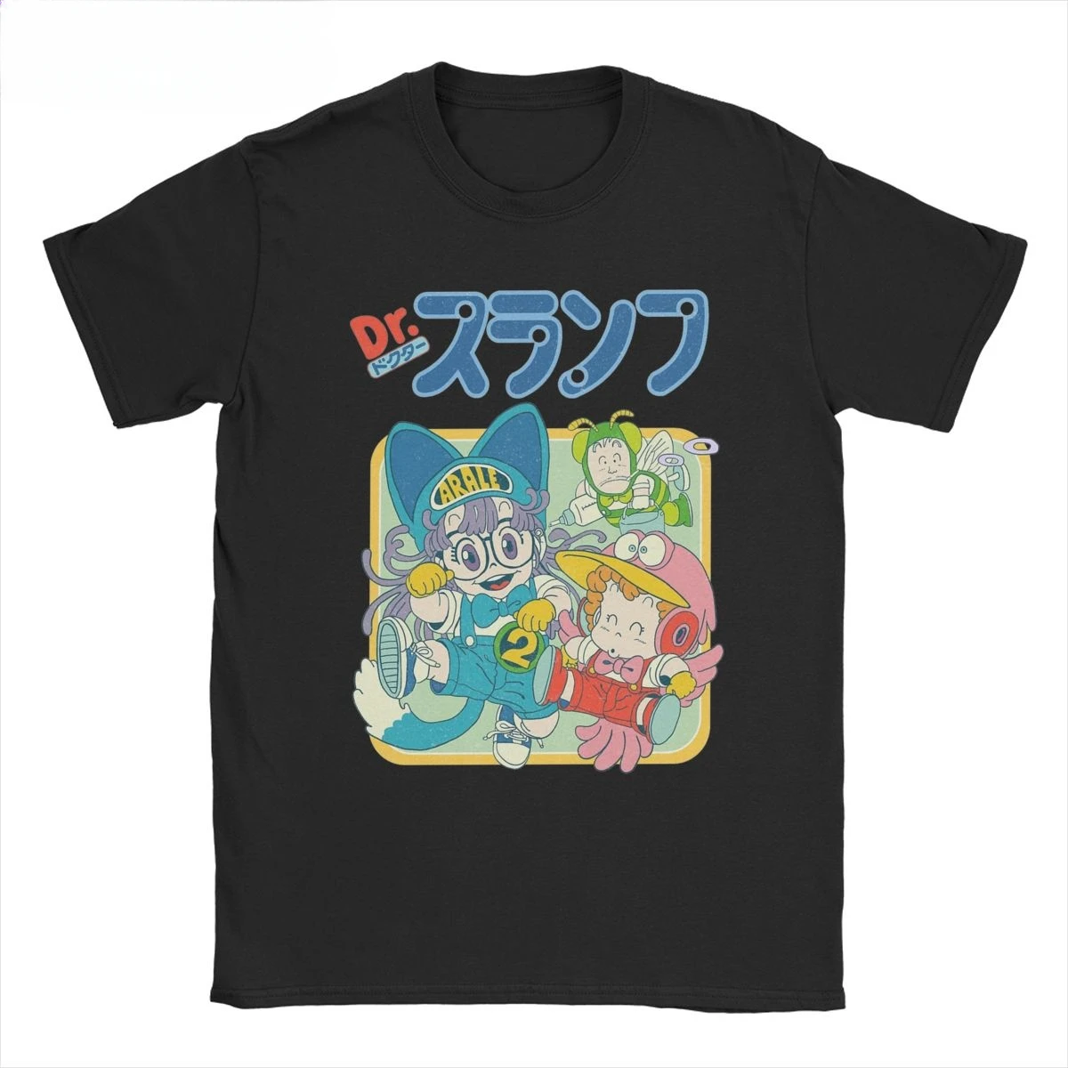 Мужские и женские футболки Arale милые повседневные из 100% хлопка с короткими