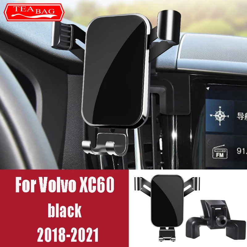 Adjustment Mobile Phone Holder For Volvo XC40 XC60 XC90 2015-2021 GPS Auto Gravity Stand Telephone Bracket Air Vent Accessories