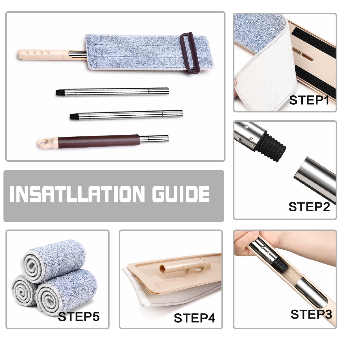 сменная насадка для швабры с отжимом Швабра пола Ручная стирка Отжимная швабра