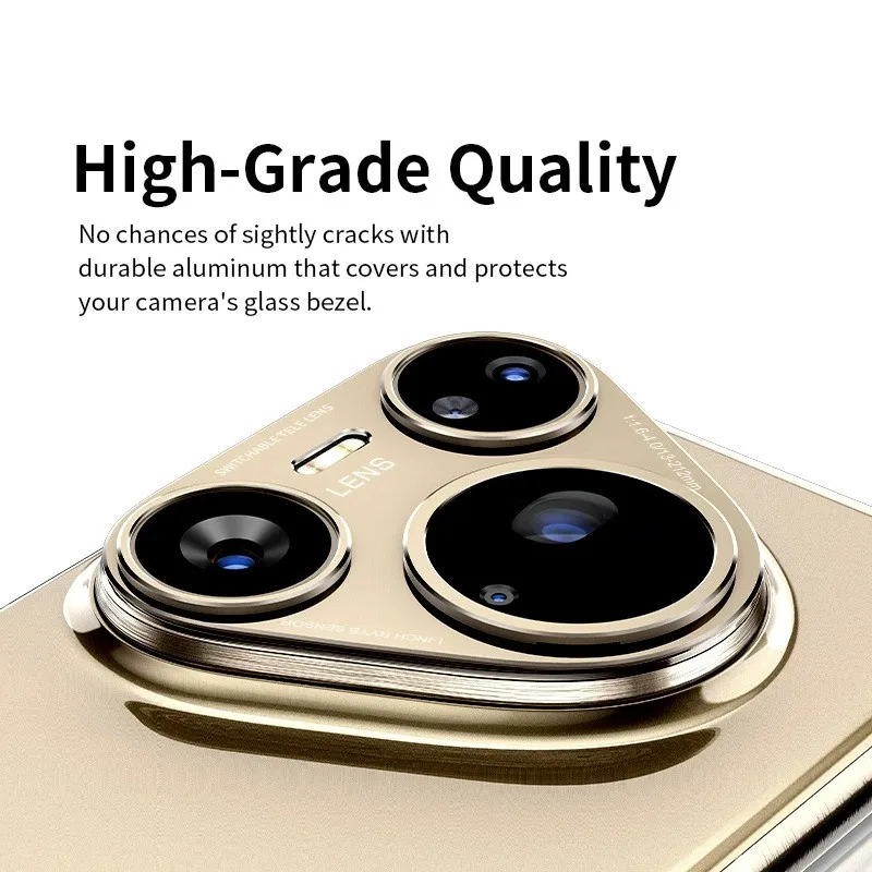 Фото Черная металлическая наклейка на рамку камеры для Huawei Pura 80 Ultra Pura 80 Pro Plus, полая защита объектива камеры из алюминиевого сплава №3