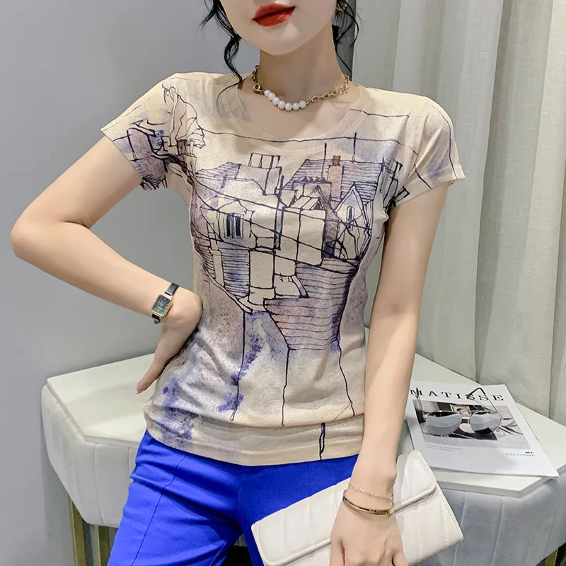 

T-shir Pro Choice Top Women Clothing Shor Sleeve Prin Hollow Ou 2023 Spring Summer Blouse Y2k Goh Sexy Female Fashion Tees