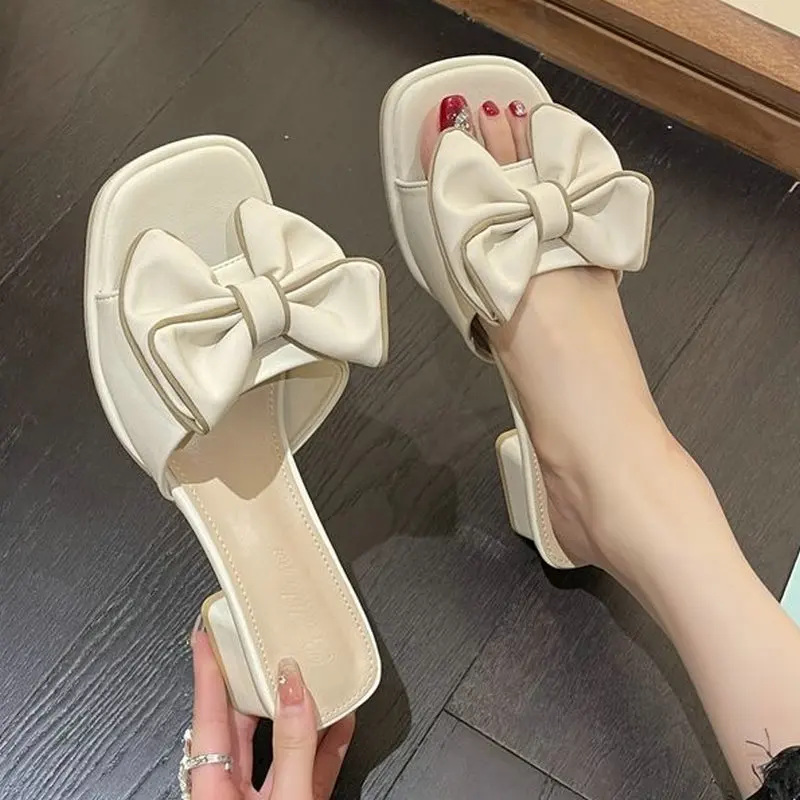New 2023 Women's Shoes Summer Flats Casual Dress Fashion Female Slides Open-toe Slippers Women Slingback Sandals Zapatos Para
