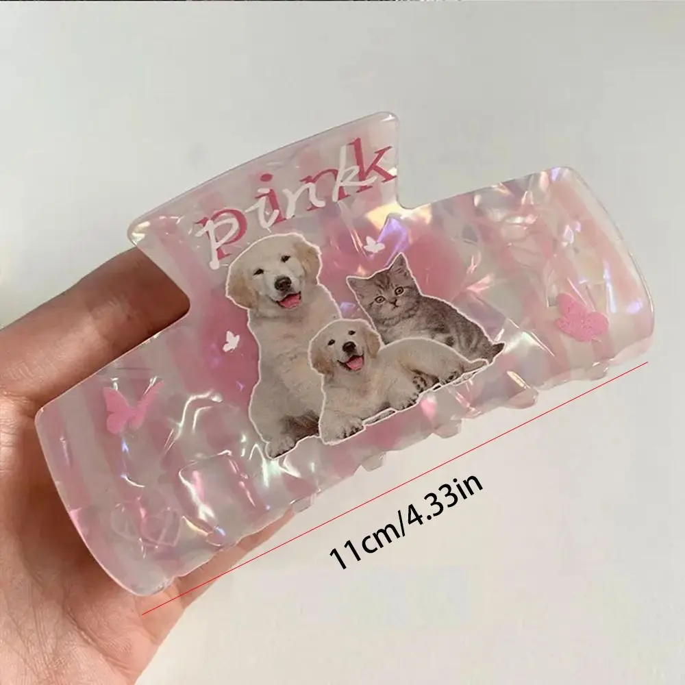 Милый акриловый зажим для волос собаки с принтом когтей щенка кошки корейское