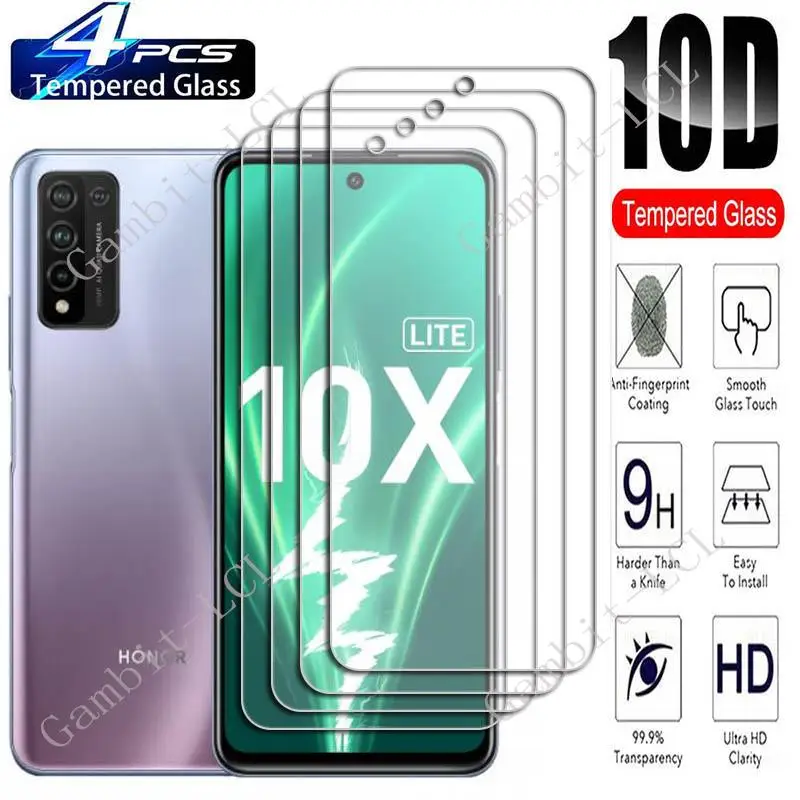 Защитное закаленное стекло для Honor 10X Lite 6,67 дюйма, 4 шт.