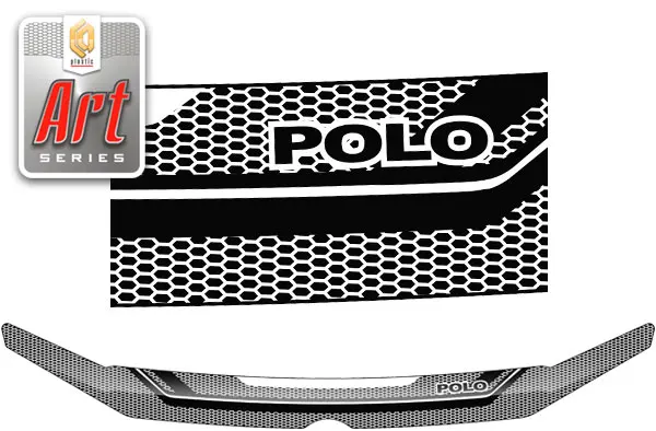 Дефлектор капота Серия &quotArt&quot серебро Volkswagen Polo хэтчбэк 3 Door Год выпуска 2010-2015 -