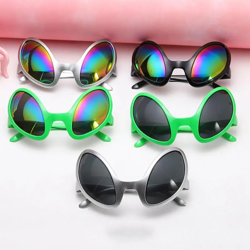 

Забавные солнцезащитные очки «инопланетянин», радужные линзы, аксессуары для реквизита, альтернативные модные очки «инопланетянин» для косплея, 2 шт.