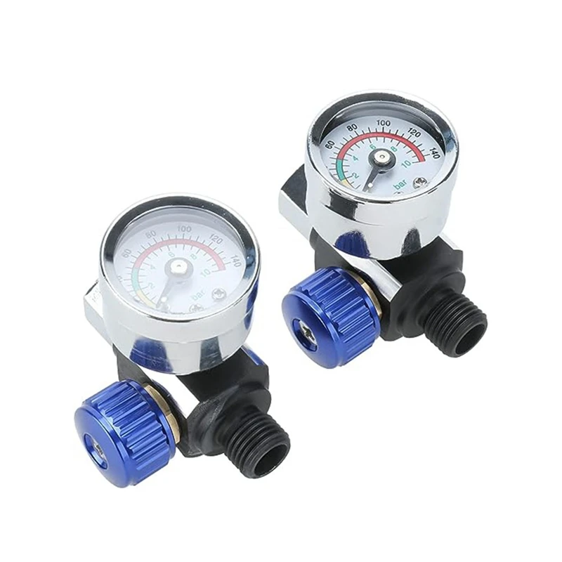 

Air Regulator Valve Airbrush Regulator Set Air Pressure Regulator For Airbrush And Air Tools 2 Pcs 1/4Inch