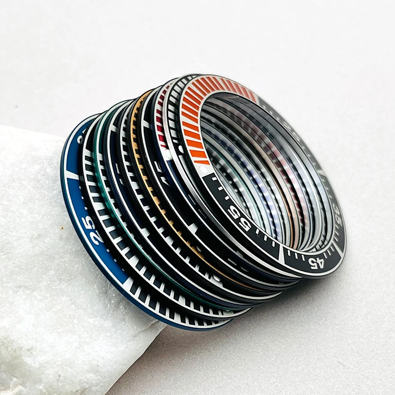 Mod 41mm Metal Watch Bezel Insert Ring Inner Diameter 32mm Fits Seiko Prospex Series New Samurai Men's Watch Cases Repair Parts