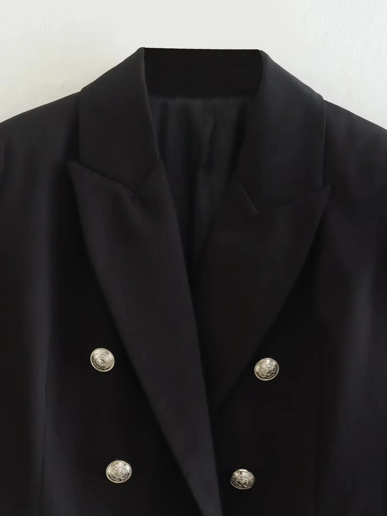 Maxdutti Ins Fashion Blazers Blogger Retro Double Breasted Solid Casual Blazers Women