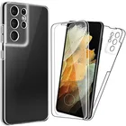 Для Samsung Galaxy S22 Ultra S21 + Plus S20 FE S10 Lite 5G 360 Защита всего корпуса мягкий силиконовый передний ПК Жесткий задний Чехол