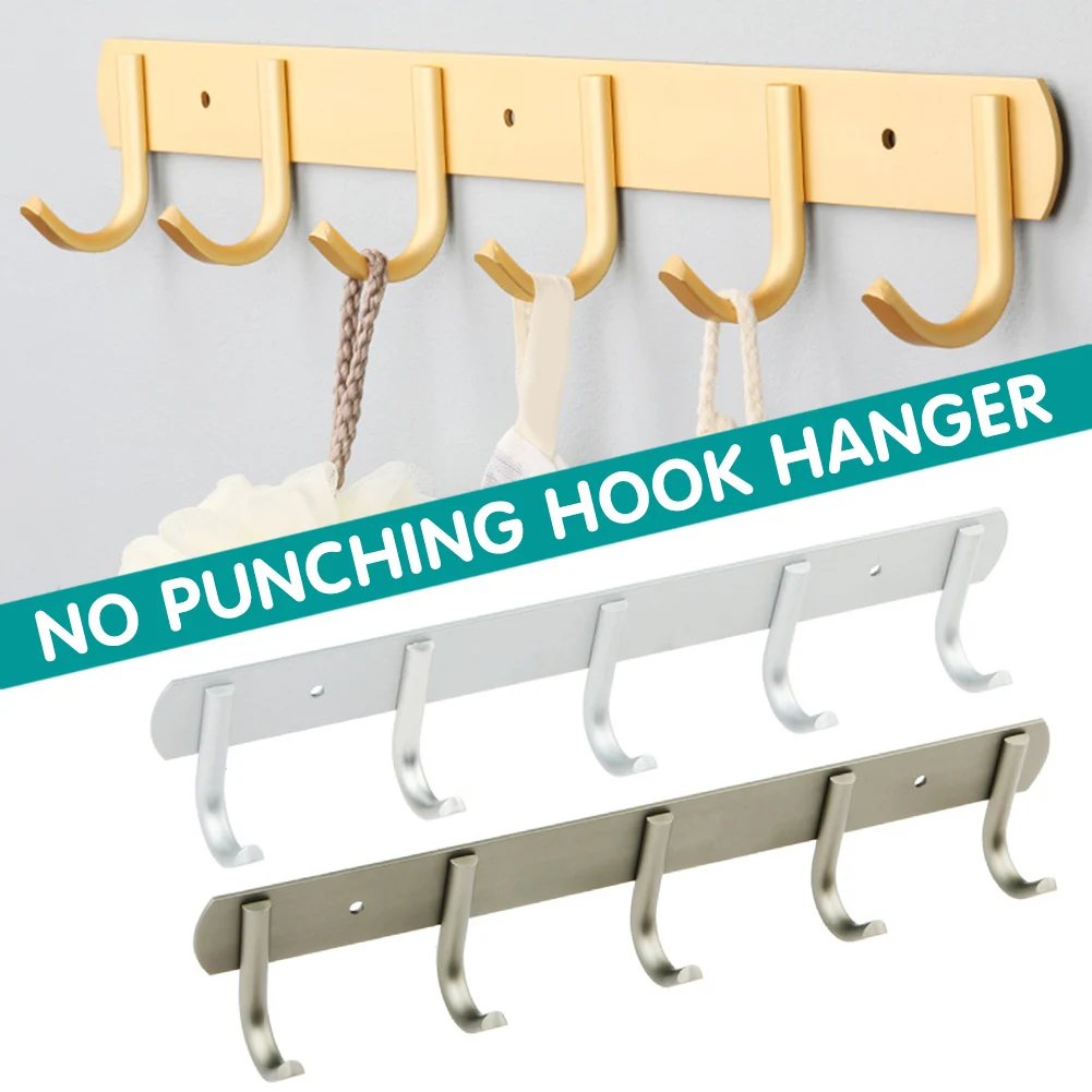 

Punch-free Coat Hat Hook Decor Rack Multipurpose Wall Mounted Metal Towel Hanger Easy Installation Clothes Storage Hook In Stock