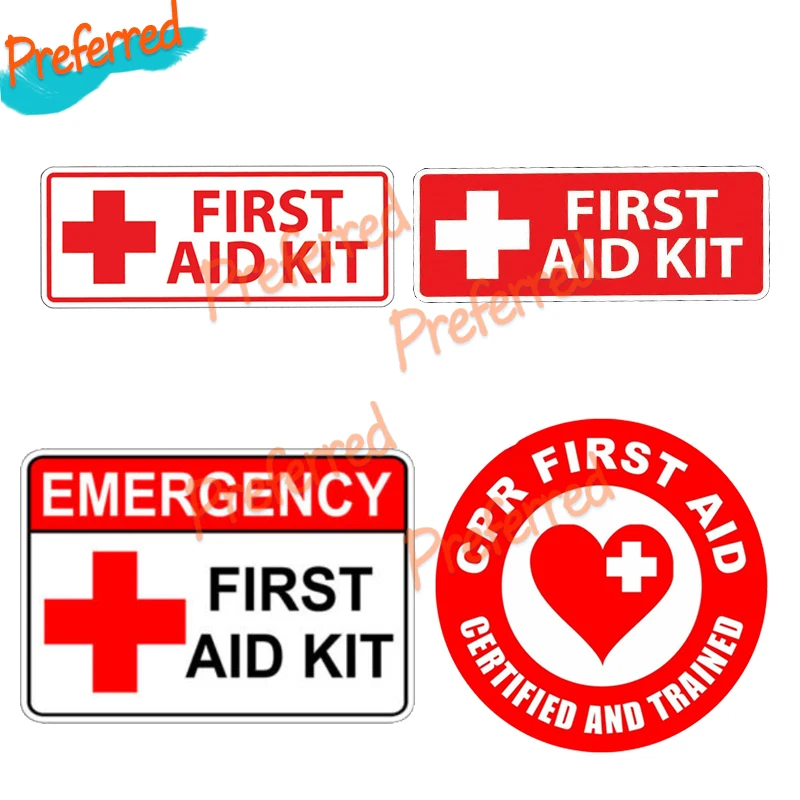 

Warning Sign Decal First Aid Kit Sticker Decal for Your All Cars Racing Laptop Motorcycle Helmet Trunk Surf Camper Window Bumper