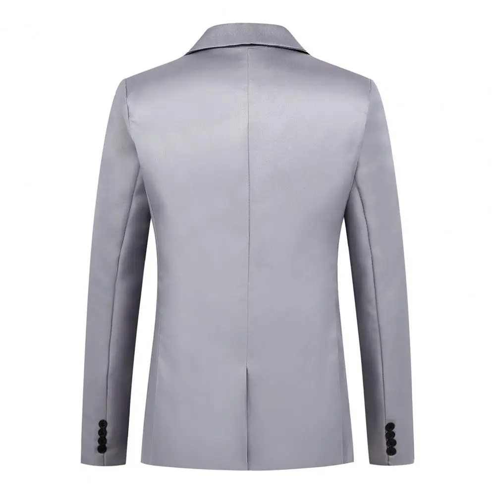 

Autumn Winter Stylish Lapel Pockets Suit Coat Washable Suit Top Long Sleeves for Office