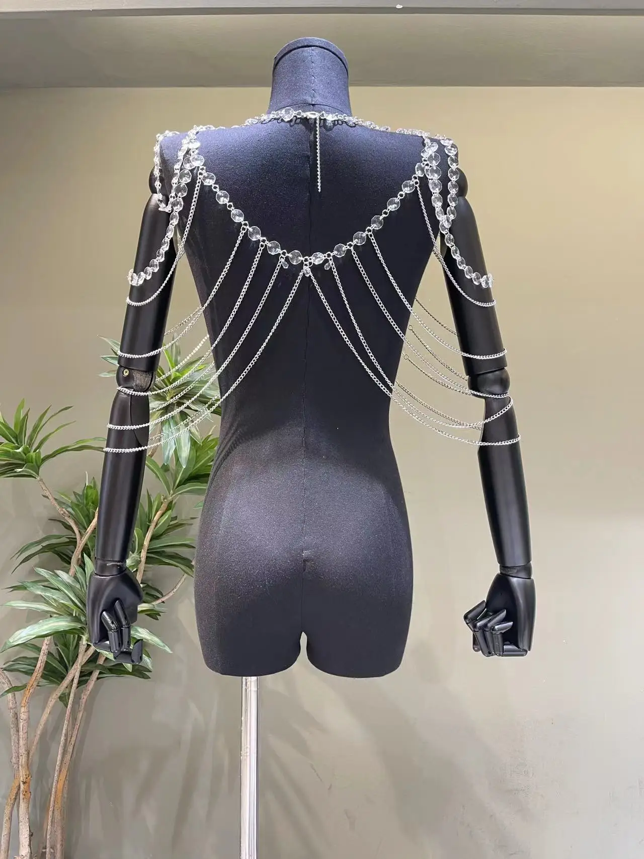 Модное женское пончо с кристаллами H80 &amp S90 женская сексуальная открытая