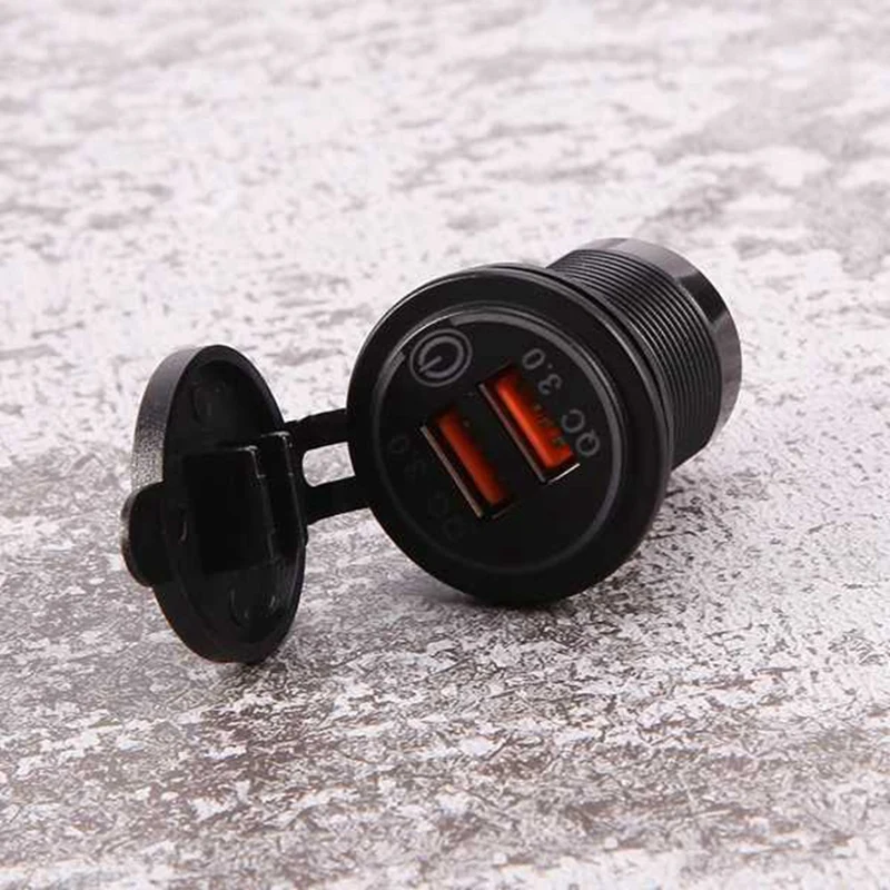 Быстрое зарядное устройство USB 12 в 36 Вт с выключателем 2 комплекта для лодок