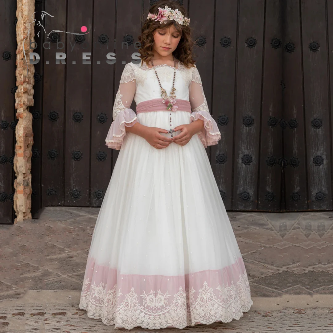 BABYONLINE платье по индивидуальному заказу для причастия младенцев с короткими