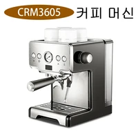 15bar coffee maker espresso maker semi automatic pump type cappuccino milk bubble maker italian coffee machine crm3605 for home