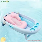 Мультяшный портативный Коврик для ванны и душа, нескользящий Коврик для ванны, безопасный для новорожденных коврик для поддержки ванны, складная мягкая подушка