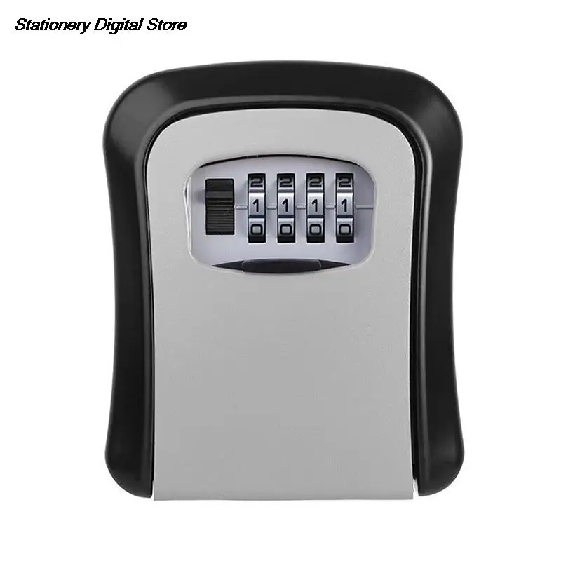 

Ящик для хранения ключей настенный, секретный органайзер, 4-значный комбинированный сейф с кодом безопасности и паролем, без ключа, домашний сейф для ключей