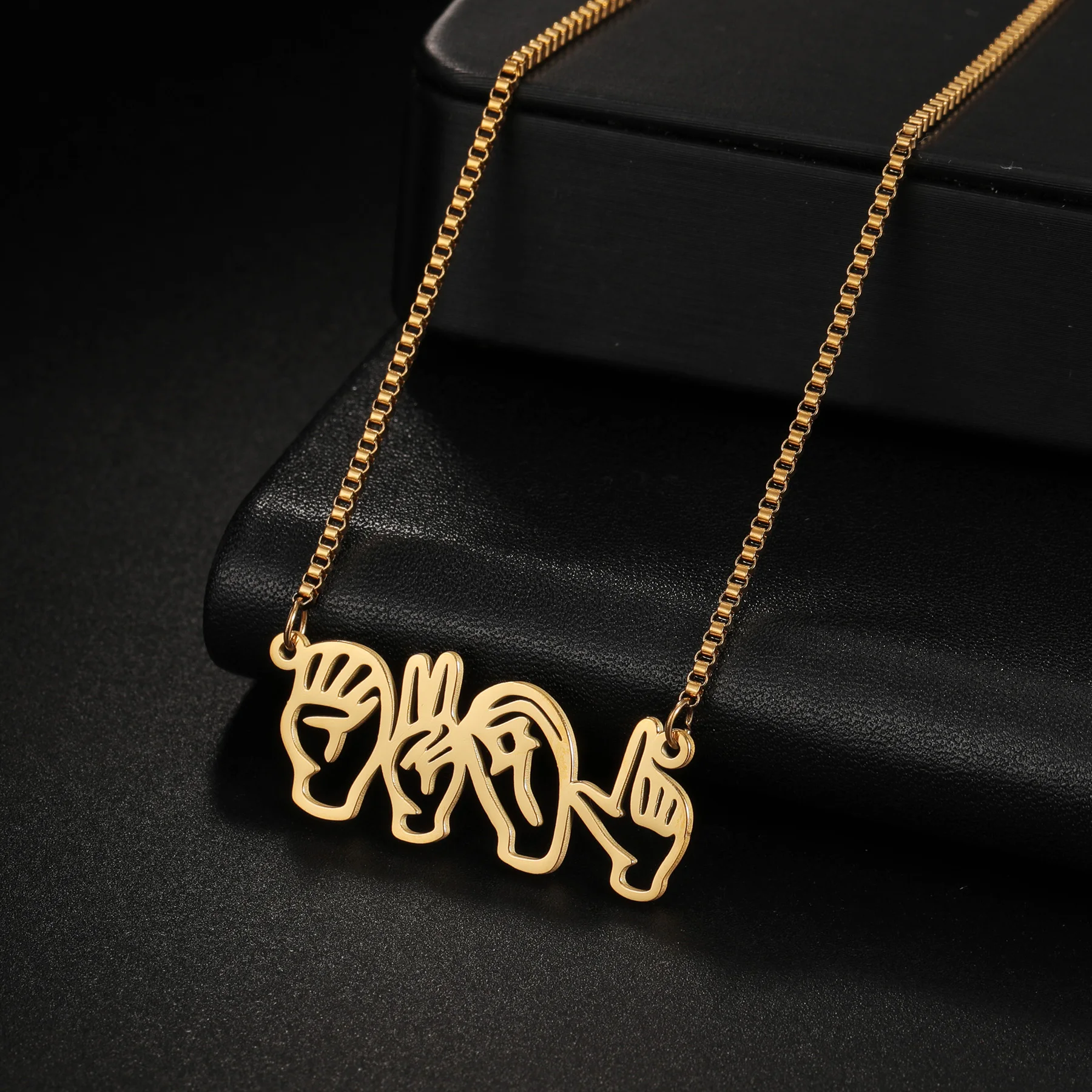 Персонализированное ожерелье Atoztide с жестами для женщин ожерелье-чокер из