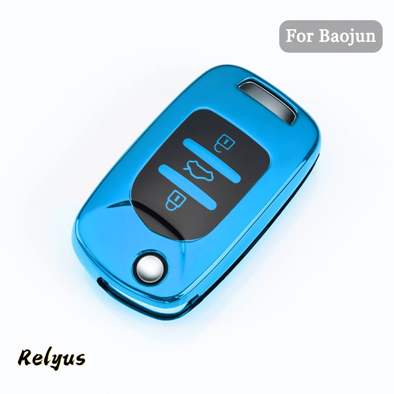 

Soft TPU Car Key Case Cover Shell for Baojun Key Cover 510 730 560 310 E200 530 Key Protector Fob Auto Interior Accessories