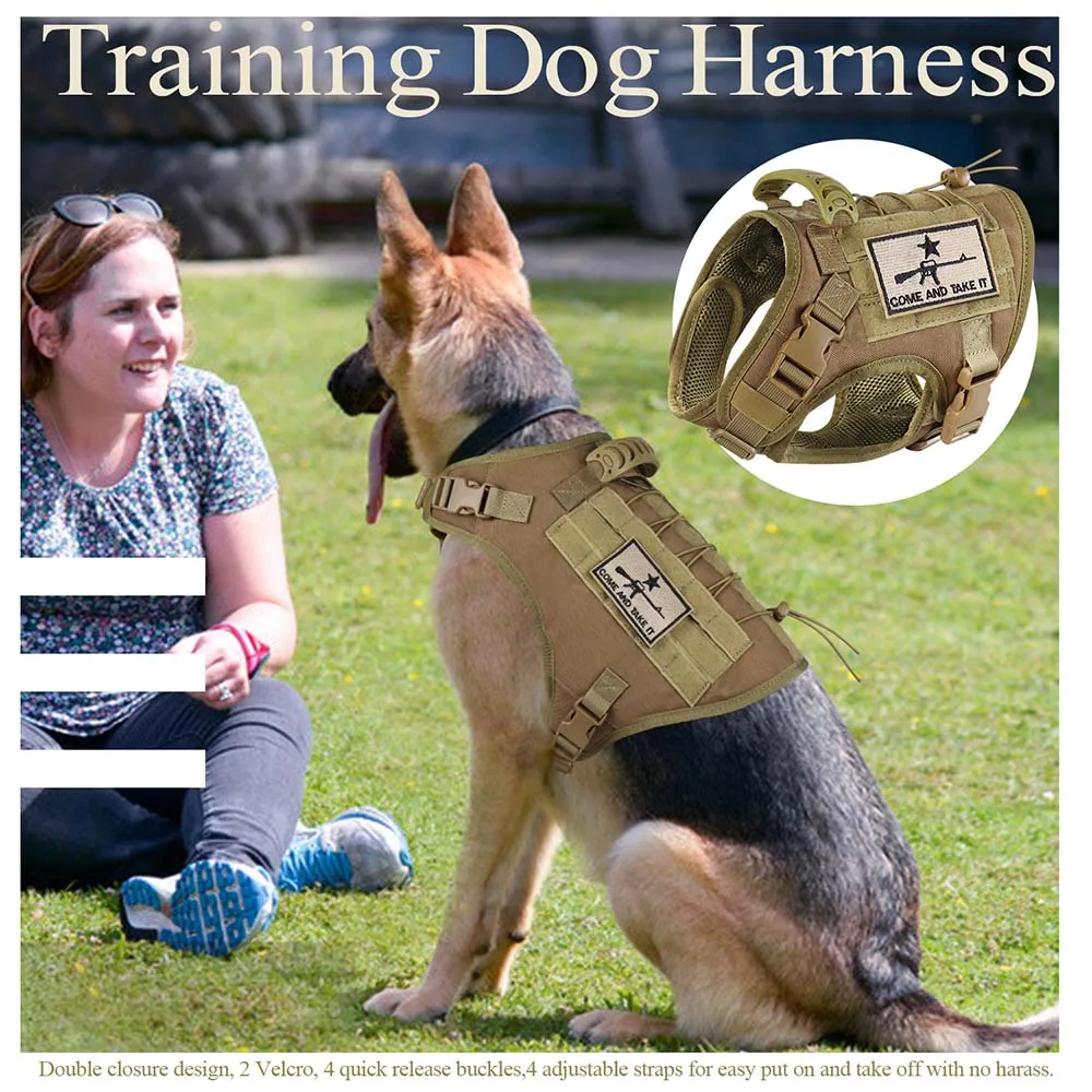 Нейлоновая тактическая повязка на грудь для собак маленький средний большой