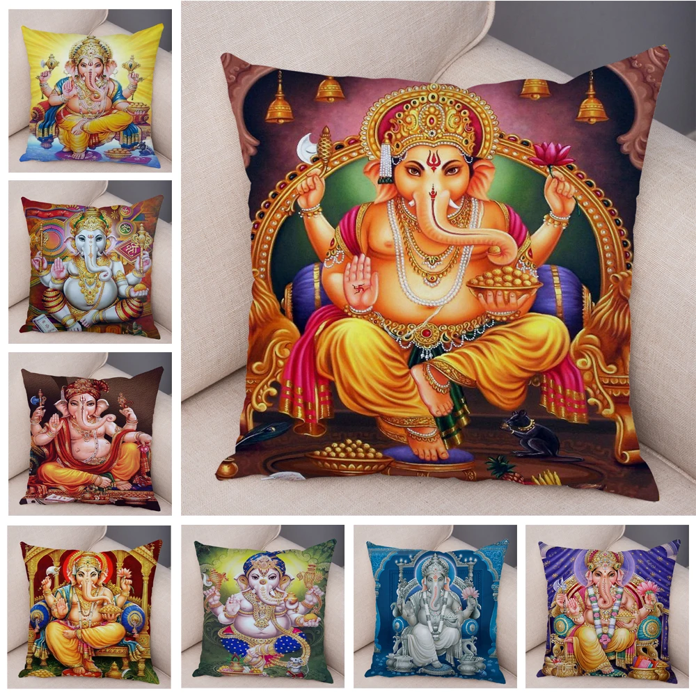 

Чехол для подушки Shiva с обеих сторон, короткий Плюшевый Декоративный чехол для дивана из индийской мифологии, домашний мягкий плюшевый чехо...