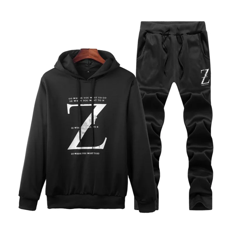 

Spring and Autumn suit male summer youth fashion brand short sleeve T-shirt male loose pants casual sportswear male men hoodies