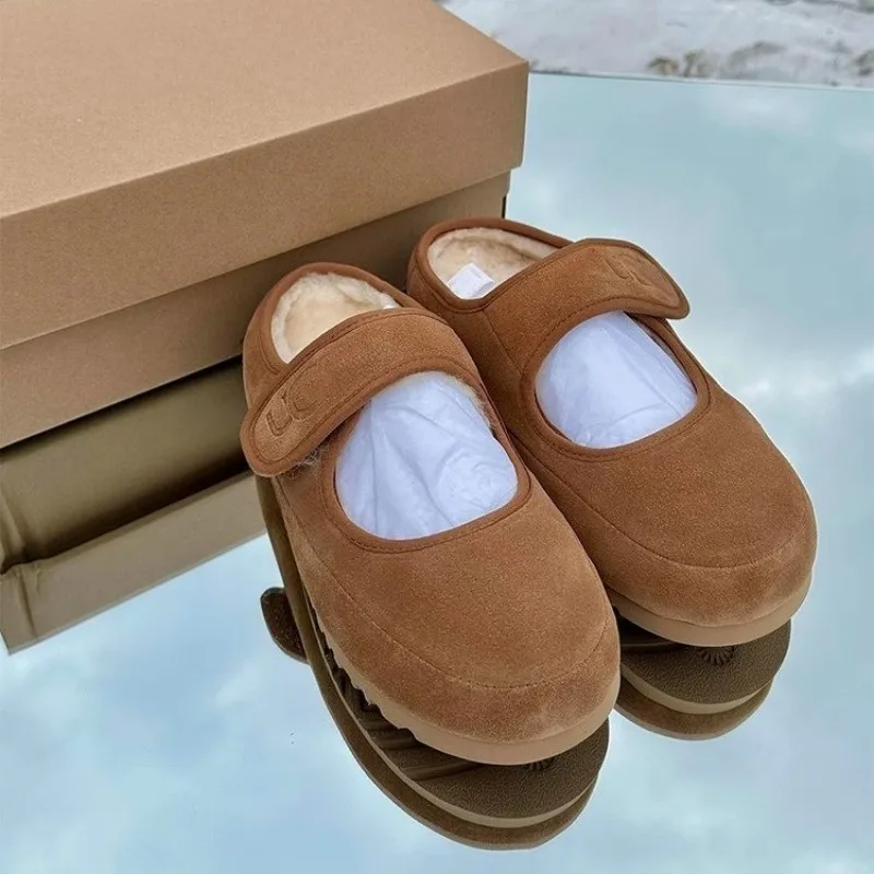 Женская мода Baotou хлопковые зимние новые замшевые противоскользящие