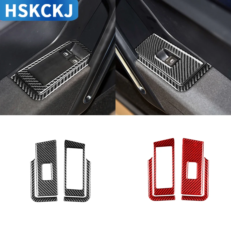 

Electric Glass Window Lift Switch Panel Cover Trim Carbon Fiber Sticker For VW Beetle 2012-2019 Car Interior Styling Accessories