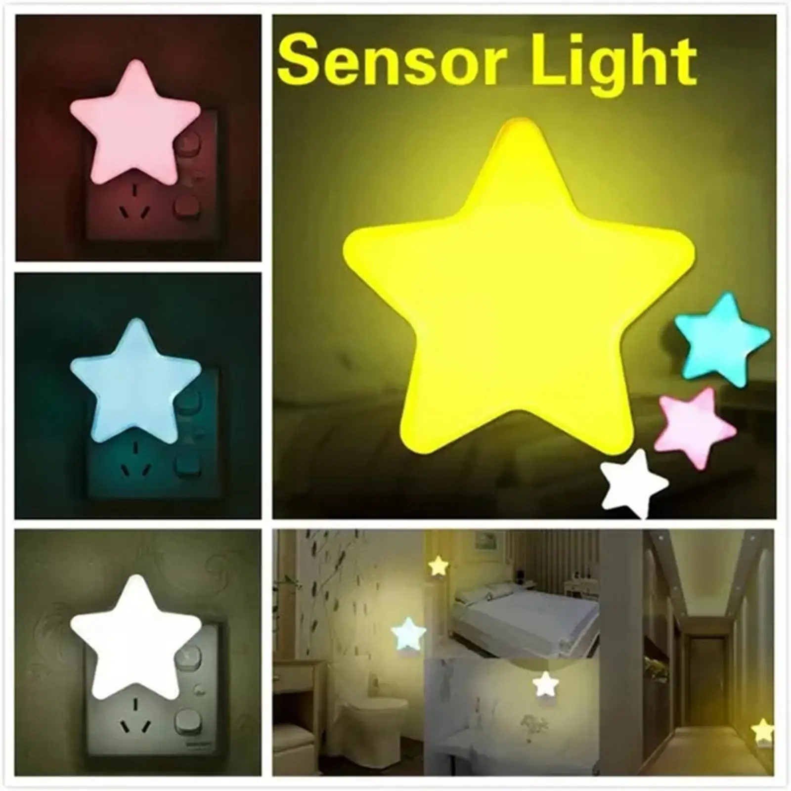 

Mini LED Night Light Sensor Control Energy Saving DecorationLight Light Roombedroom Living Socket Children's Lamp Lighting L6R7