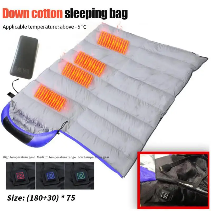 11~-17℃ Ultralight Envelope Sleeping Bag Spliced Cotton 3 Seasons 2 Persons Outdoor Travel Sleeping Bag NEW U Series