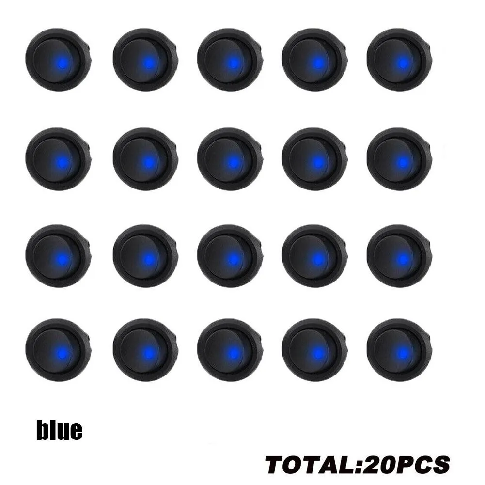 

LED LED Round Toggle Switch New Parts Replacement Toggle Switch 20pcs 3 Pins