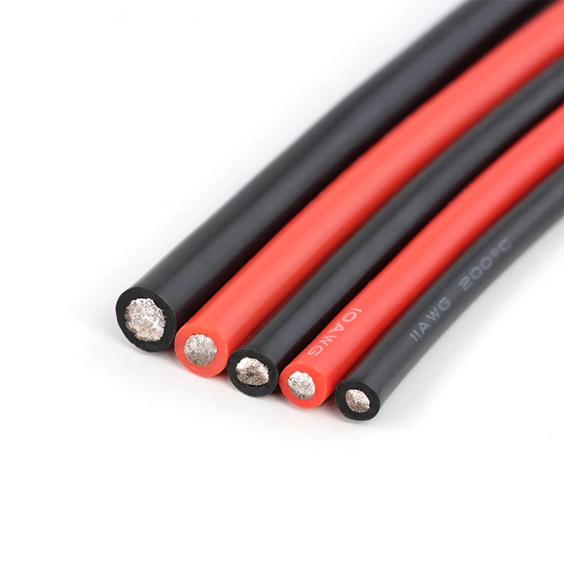 Red Black Soft Silicone Copper Wire 30/28/26/24/22/20/18/17/16/15/14/13/12AWG Heat-resistant Car Battery Electrical Power Cables
