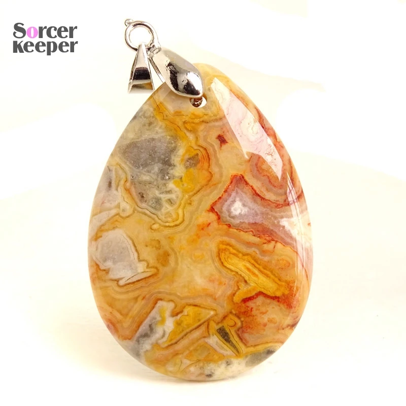 Гладкая сумасшедшая кружевная розетка агат подвеска ожерелье браслет