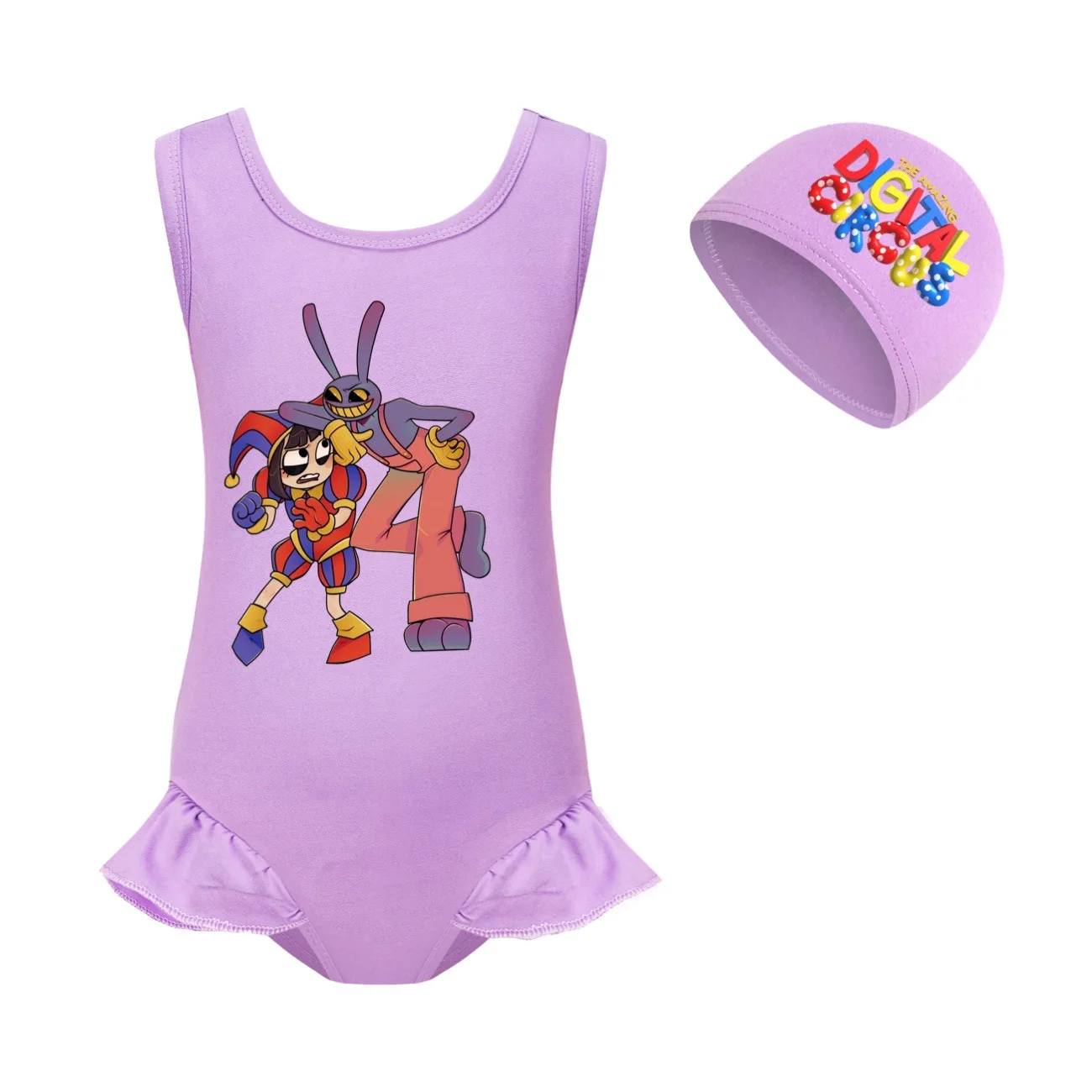 DAYLUFOO Детский купальник с шапочкой из полиэстера и спандекса для девочки