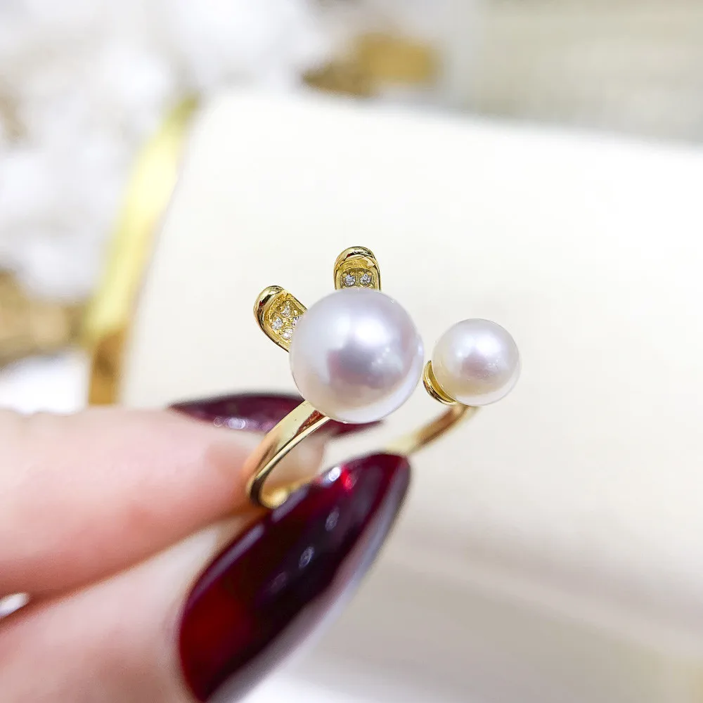 

Кольцо из серебра 925 пробы с кроликом, 6-8 мм