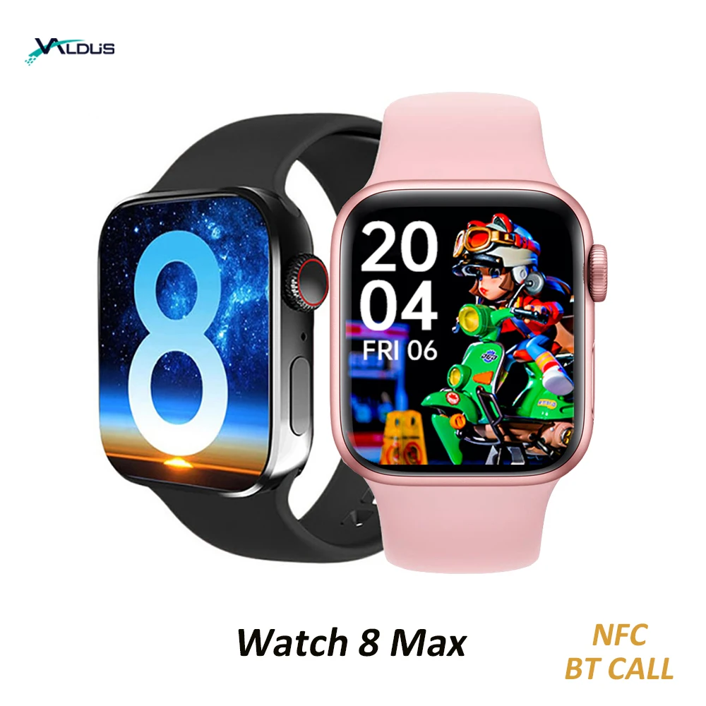 

Смарт-часы 8 Max, спортивные умные часы с Bluetooth, с функцией вызова, с HD экраном, с пульсометром, водонепроницаемые, series 8