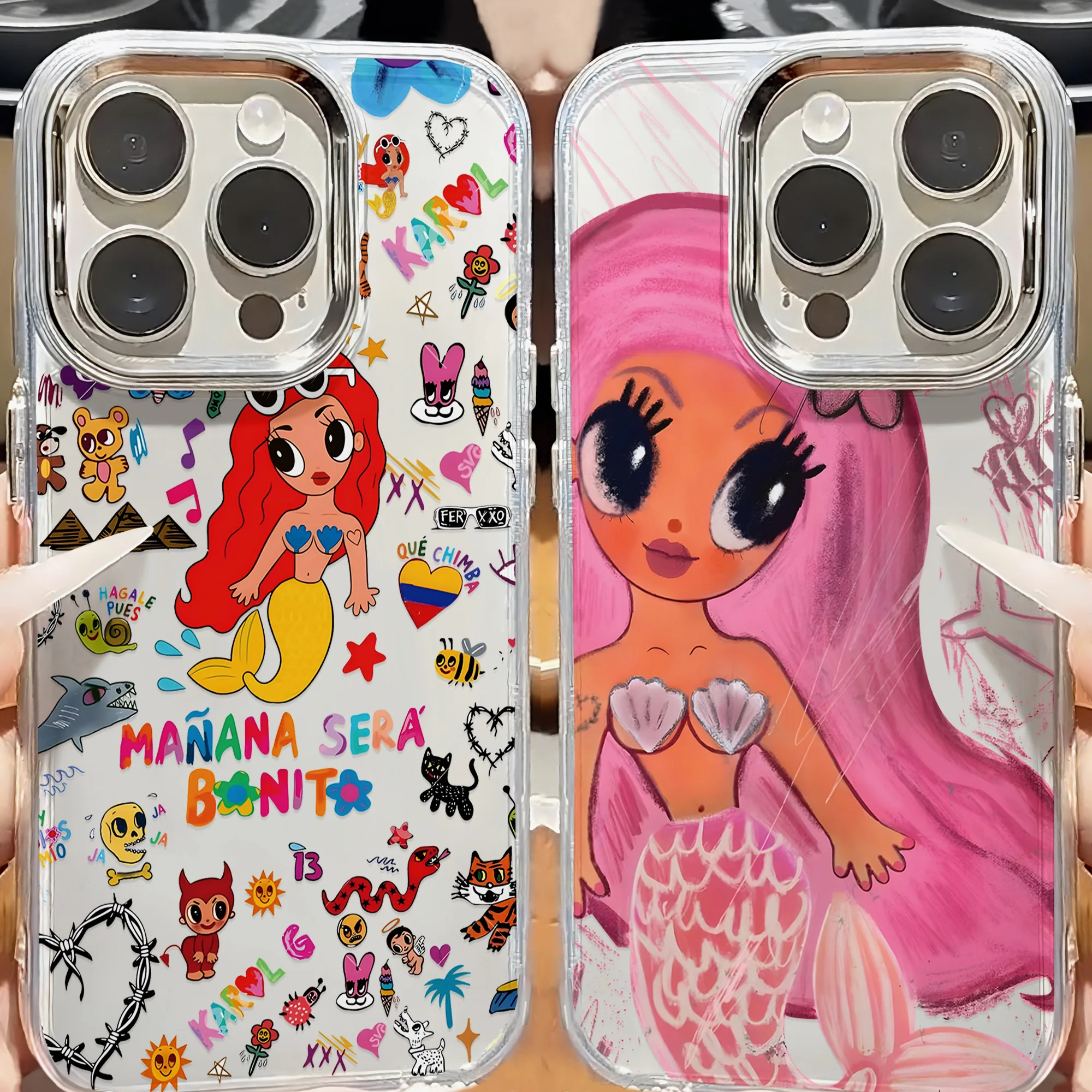 Фото Забавный популярный чехол для телефона Singer K-Karol G для iPhone 17 16e 16 15 14 13 12 11 Mini Pro Max X XR XSMAX 8 7 Air Plus, прозрачный чехол №1