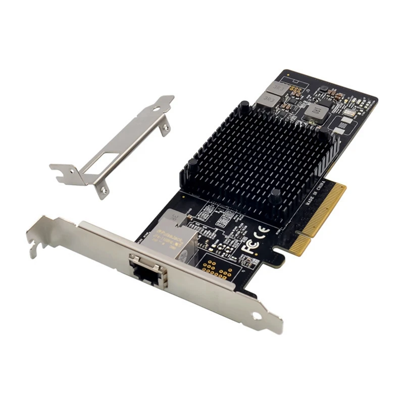 

X550 PCI-E X8 Server Network Card 10 Gigabit Single Port RJ45X1 10Gbe PCI Express 5.0GT/S Server With Heat Sink+Short Baffle