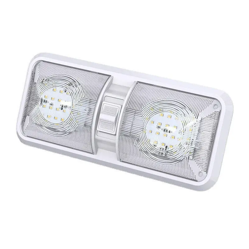 

Светодиодные фонари для автодома, 12 В/24 В, внутренний двойной купольный светильник для грузовика, лодки, регулируемый светильник для кемпера, прицепа, каравана, аксессуары 48 светодиодов