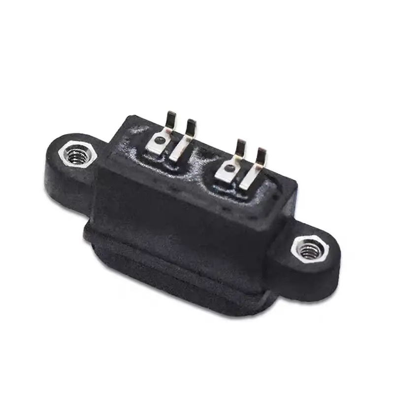 

2 шт., водонепроницаемый разъем TYPE-C 4P с ушным гнездом, USB, 4 контакта