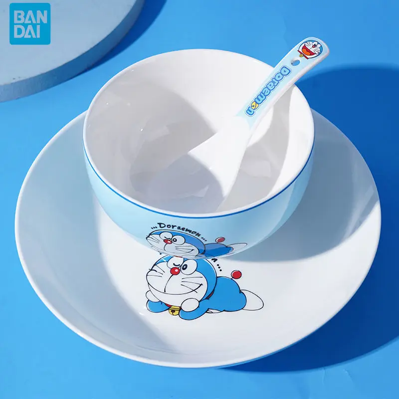 

Bandai Doraemon Dishware Set Household Tableware Bowl Spoon Soup Bowl Microwaveable