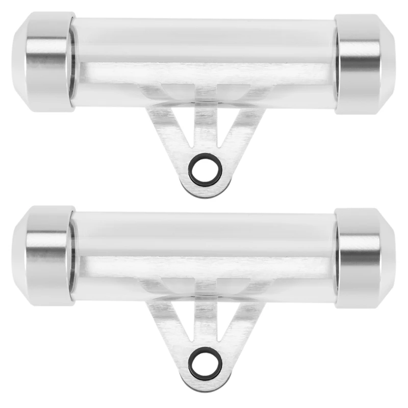

2X Aluminum Cylindrical Thumbnail Tube + ABS For Motorcycle