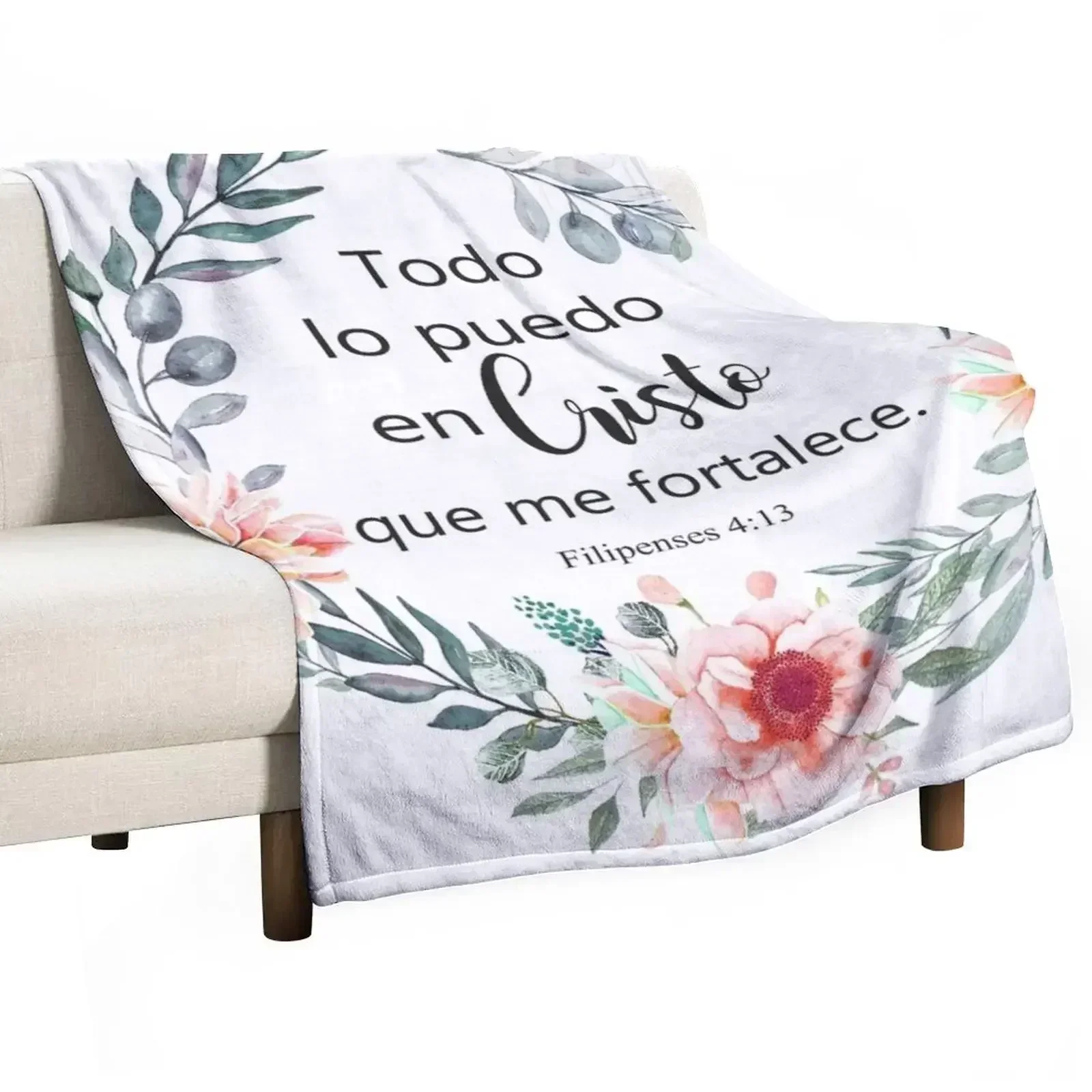 TODO LO PUEDO EN CRISTO QUE ME FORTALECE Плед Мягкие покрывала Меховые одеяла