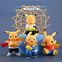 pokemon action figure ornament pikachu cosplay sun wukong luffy vegeta zoro anime peripheral doll toys childrens christmas gift