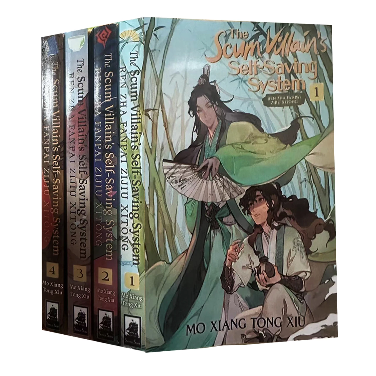 

MXTX Bl романы с надписью «The Scum Villain’s Self-Saving System»